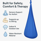 Enclosed Sensory Swing with Steel Lock and Adjustable Strap, 300kg Capacity All Vera Mart