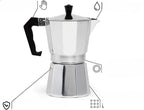 Stovetop Coffee Maker with Pressure Brewing System and Visible Chamber Design All Vera Mart