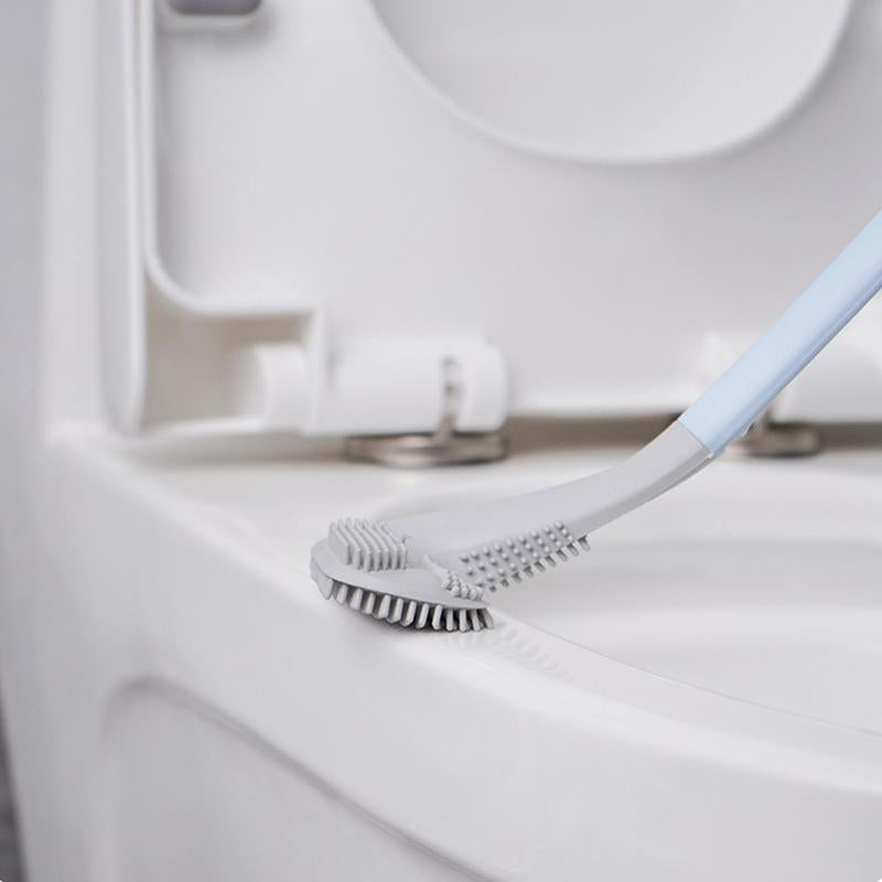 Wall Mount Toilet Brush with Deep Cleaning Bristles and Adhesive Holder All Vera Mart
