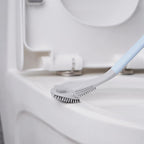 Wall Mount Toilet Brush with Deep Cleaning Bristles and Adhesive Holder All Vera Mart