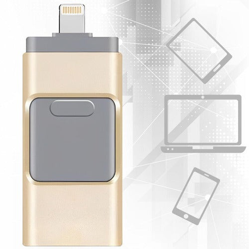4-in-1 USB Drive with 32GB Storage and Multiple Connectors for Phones, Tablets, Computers All Vera Mart