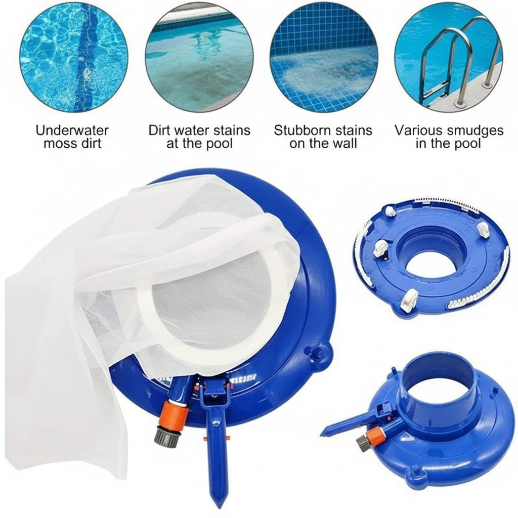 Pool Vacuum Head with Mesh Bag and Swivel Wheels for Standard Garden Hose All Vera Mart