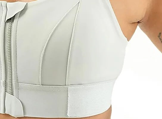 Front Zip Sports Bra with Adjustable Straps and Moisture Resistant Fabric All Vera Mart