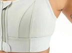 Front Zip Sports Bra with Adjustable Straps and Moisture Resistant Fabric All Vera Mart