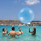 Inflatable Bubble Ball with Dual Air and Water Fill, Includes Blowing Tube All Vera Mart