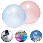 Inflatable Bubble Ball with Dual Air and Water Fill, Includes Blowing Tube All Vera Mart