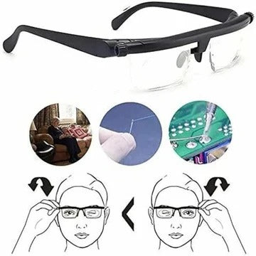 Variable Focus Glasses with Dial Control for Reading and Distance Vision All Vera Mart