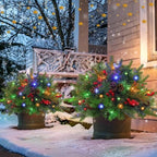 LED Holiday Spray with 35 Warm White Lights and Tripod Stake for Urns All Vera Mart