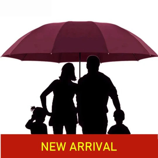 Extra Large Folding Umbrella with Wind Resistant Frame for Rain and Sun All Vera Mart