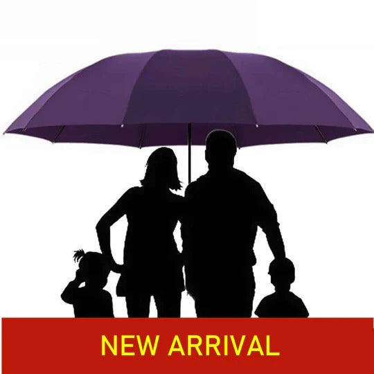 Extra Large Folding Umbrella with Wind Resistant Frame for Rain and Sun All Vera Mart