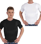Concealed Carry Shirt with Ambidextrous Holsters and Compression Fit, Breathable Mesh Fabric All Vera Mart