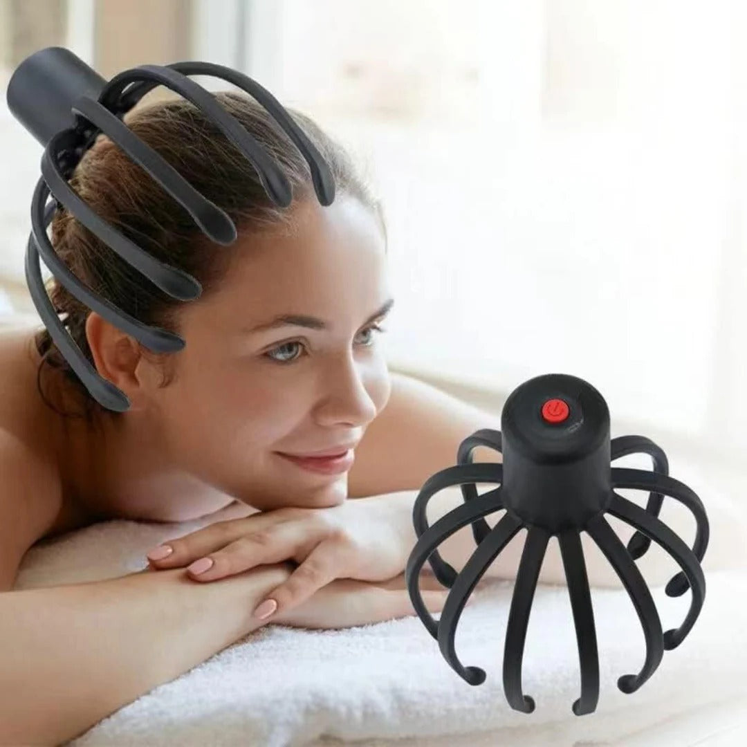 Electric Scalp Massager with 360-Degree Rotating Nodes and Three Speed Settings All Vera Mart