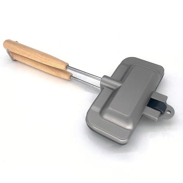 Stovetop Sandwich Pan with Dual Nonstick Plates and Detachable Handle, 12x5.5in All Vera Mart
