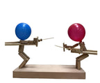 Wooden Balloon Battle Game with Sword and Shield Arms for Two Players All Vera Mart
