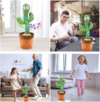 Interactive Dancing Cactus with Sound Detection and Music Playback for Toddlers All Vera Mart