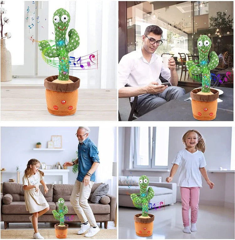 Interactive Dancing Cactus with Sound Detection and Music Playback for Toddlers All Vera Mart