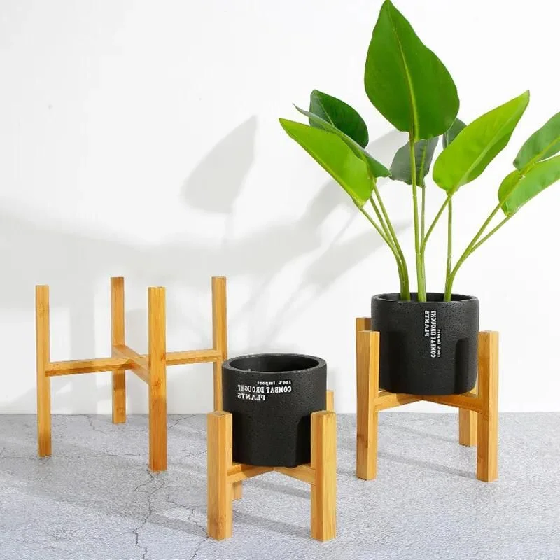 Wooden Plant Pot Tray with Raised Edges and Moisture Catch Design All Vera Mart