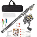 Telescopic Fishing Rod Kit with Spinning Reel and 100-Meter Line, Tackle Box All Vera Mart