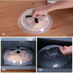 Microwave Splatter Cover with Magnetic Storage and Steam Vents All Vera Mart