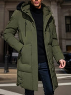 Men's Long Winter Coat with Waterproof Shell and Insulated Thermal Lining, Removable Hood All Vera Mart