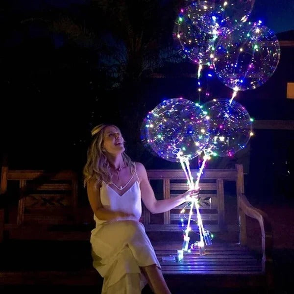 Reusable LED Balloon with Color Cycling Light and Natural Latex, 18-24 Inch All Vera Mart