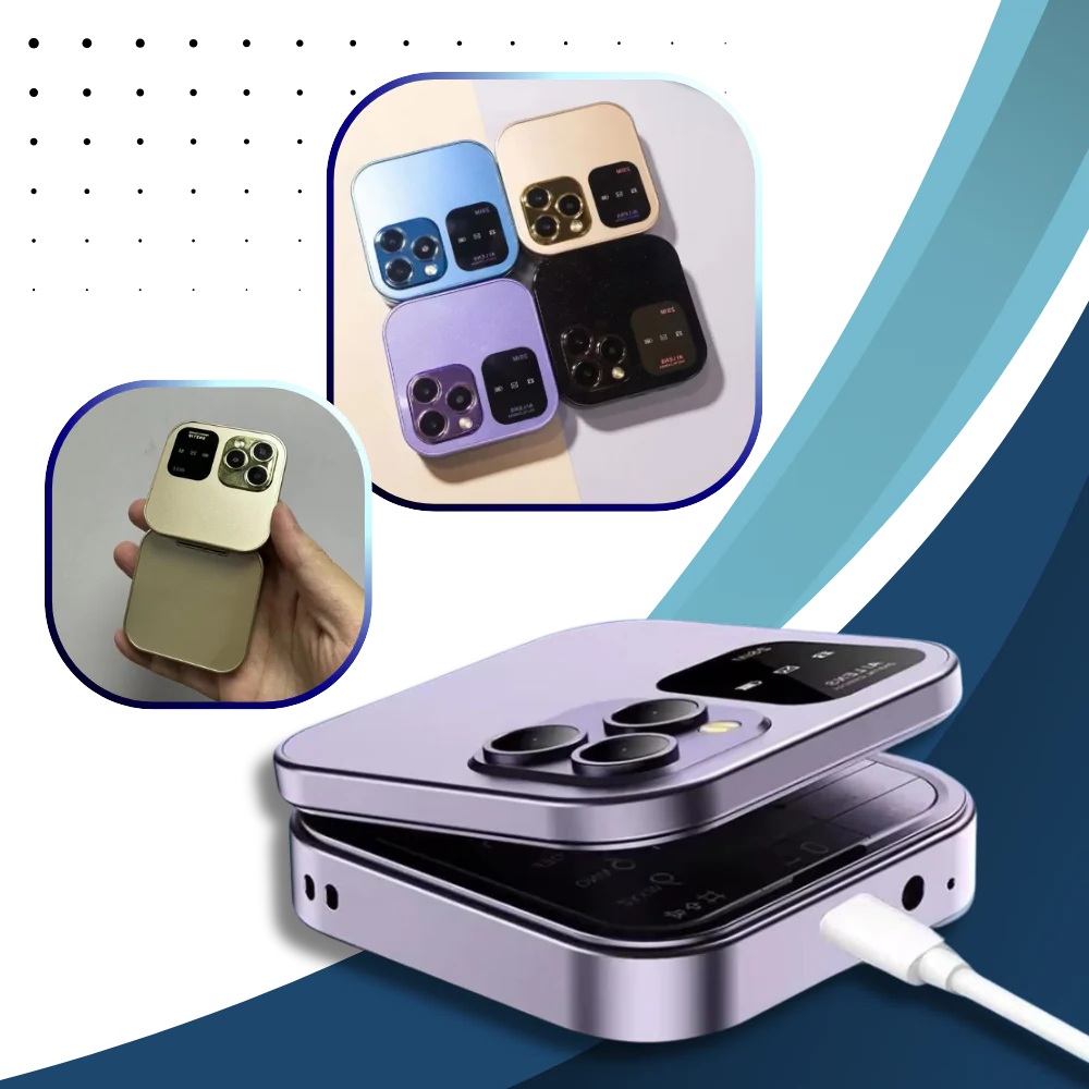 Compact Folding Phone with Dual Nano SIM and Expandable Storage, 1.77in Screen All Vera Mart