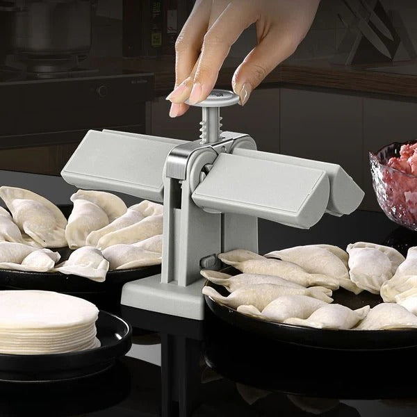 Dual Head Dumpling Press with Stainless Steel Cutters and Rubber Grip Base All Vera Mart