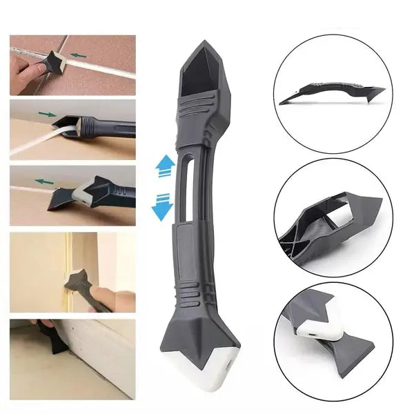 Caulk Removal Tool with Adjustable Triangular Blade and Stainless Scraper All Vera Mart