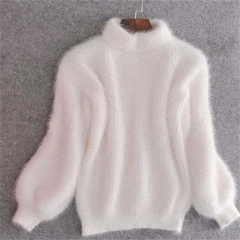 Women's Knit Sweater with Soft Brushed Fabric and Relaxed Fit, Hip Length All Vera Mart