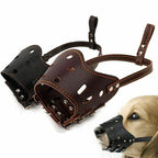 Adjustable Dog Muzzle with Mesh and Leather, Anti Slip Ring All Vera Mart