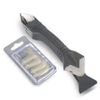 Caulk Removal Tool with Adjustable Triangular Blade and Stainless Scraper All Vera Mart