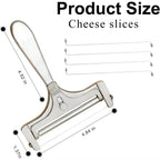 Wire Cheese Slicer with Adjustable Thickness and Replacement Wires All Vera Mart