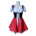 Women's Knee-Length Hooded Costume Dress with Removable Cape and Layered Skirt All Vera Mart