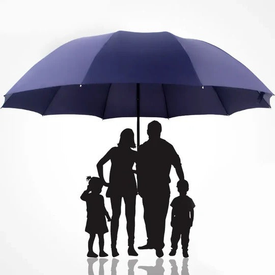 Extra Large Folding Umbrella with Wind Resistant Frame for Rain and Sun All Vera Mart