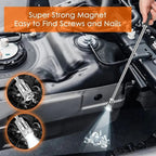 Telescopic Magnetic Pickup Tool with LED Light and Pocket Clip, 33 Inch Extension All Vera Mart