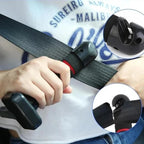 Car Door Latch Handle with a Stainless Steel Core and Contoured Grip in Blue or Red