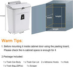 Compost Bin with Horizontal Sliding Lid and Dual Mounting Options, 2.4 Gallon All Vera Mart