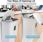 Compost Bin with Horizontal Sliding Lid and Dual Mounting Options, 2.4 Gallon All Vera Mart
