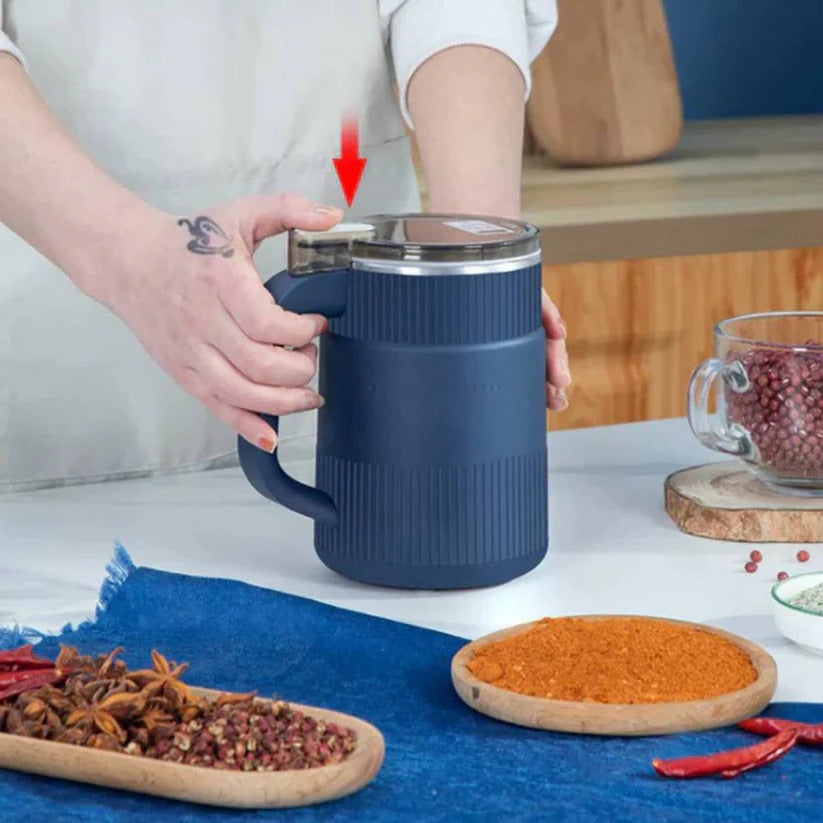 Electric Grain Mill with Stainless Steel Chamber and Single Button Operation All Vera Mart