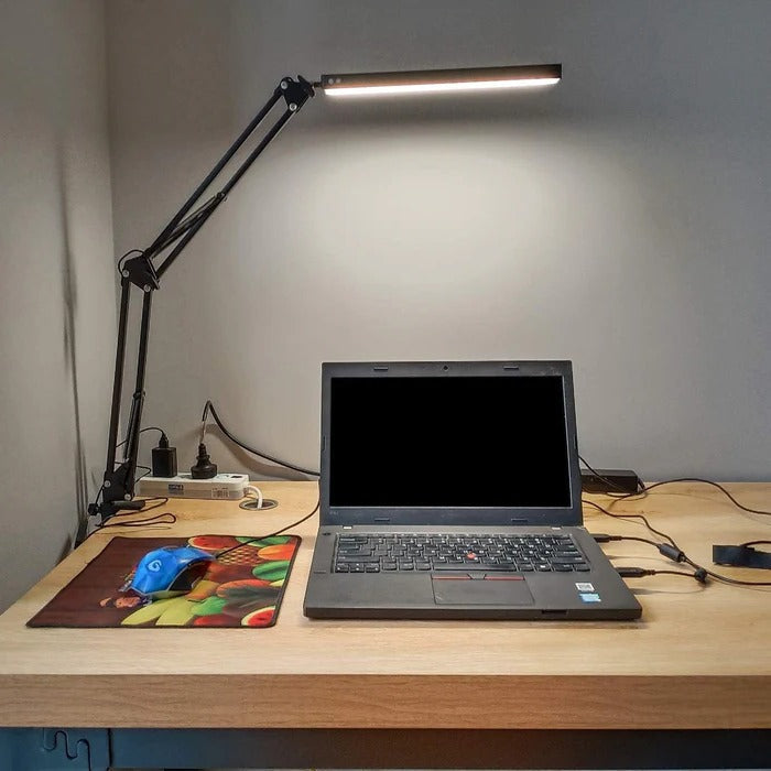 Adjustable Desk Lamp with Touch Control and Three Color Temperatures, USB Powered All Vera Mart