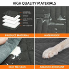 Pet Car Seat Extender with Rigid Base and Storage Bags, Waterproof All Vera Mart