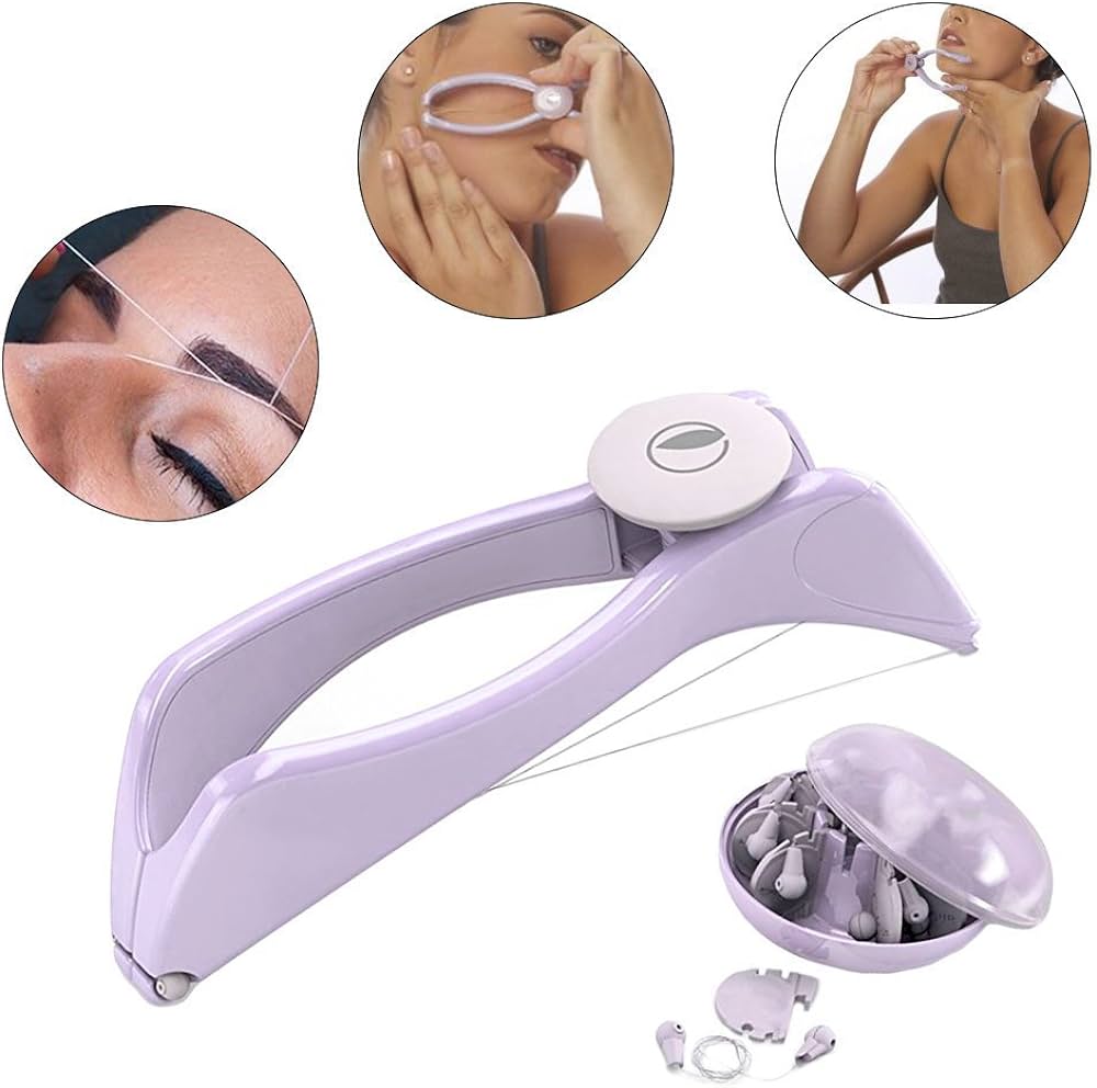 Facial Hair Removal Threading Tool with Rotating Coil System and Portable Design All Vera Mart