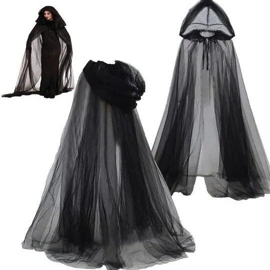 Hooded Costume Cape for Adults with Adjustable Length and Full Body Coverage All Vera Mart