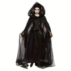 Hooded Costume Cape for Adults with Adjustable Length and Full Body Coverage All Vera Mart