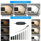 Adjustable Desk Lamp with Touch Control and Three Color Temperatures, USB Powered All Vera Mart