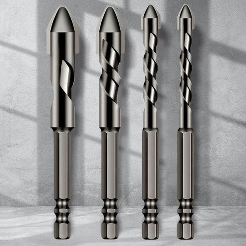 Curved Tip Drill Bit Set for Tile, Glass and Concrete with Hardened Steel All Vera Mart