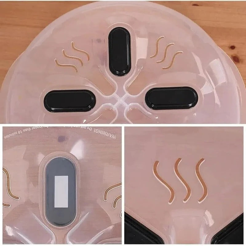 Microwave Splatter Cover with Magnetic Storage and Steam Vents All Vera Mart
