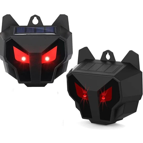Ultrasonic Animal Repeller with Solar Power and Motion Detection, 30ft Range 2-Pack All Vera Mart