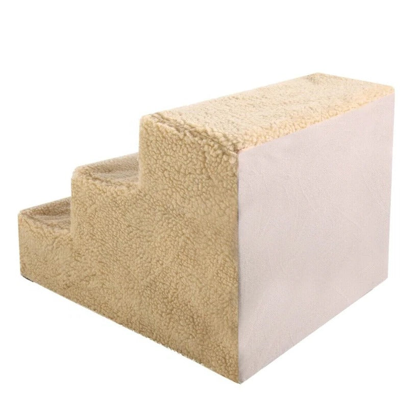Pet Stairs with Removable Fleece Cover and Non-Slip Surface for Small Dogs All Vera Mart