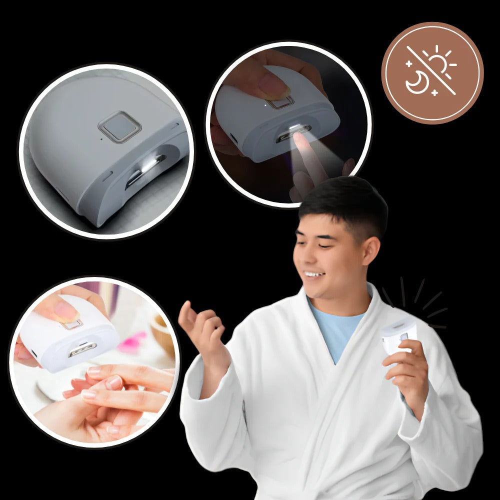 Rechargeable Electric Nail File with Automatic LED Light and Dual Speed Control All Vera Mart